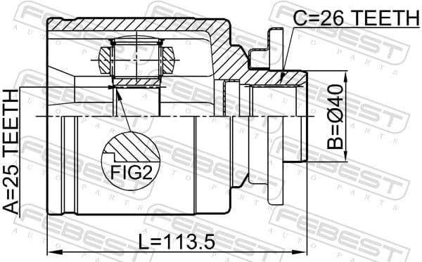 Joint Kit, drive shaft 0511-B25LH - image 2