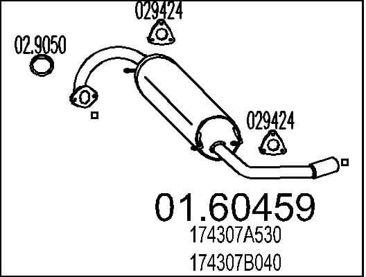 Rear Muffler 01.60459