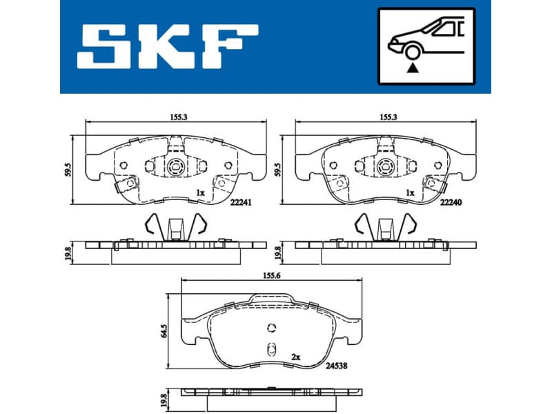 Brake Pad Set, disc brake VKBP80448A