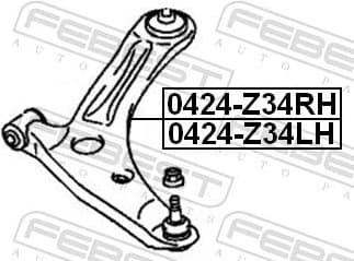 Control/Trailing Arm, wheel suspension 0424-Z34LH - image 2