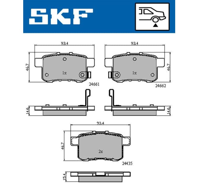 Brake Pad Set, disc brake VKBP90613A