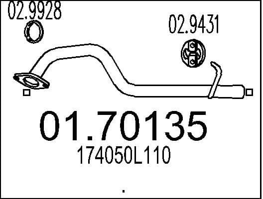 Exhaust Pipe 01.70135