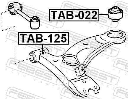 Mounting, control/trailing arm TAB-022 - image 2