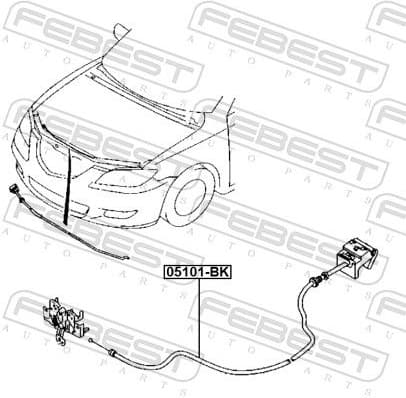 Bonnet Cable 05101-BK - image 2