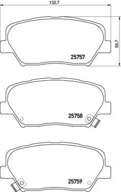Brake Pad Set, disc brake PRIME LINE P 30 070