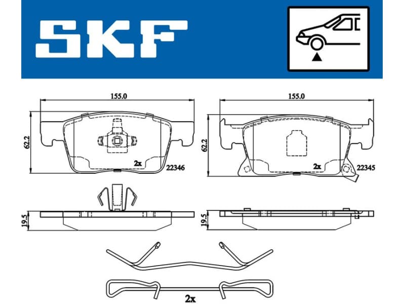 Brake Pad Set, disc brake VKBP80409A