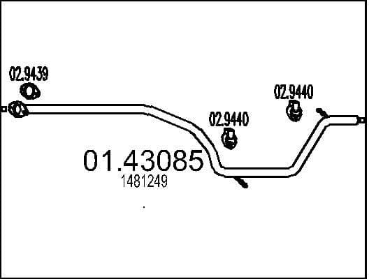 Exhaust Pipe 01.43085