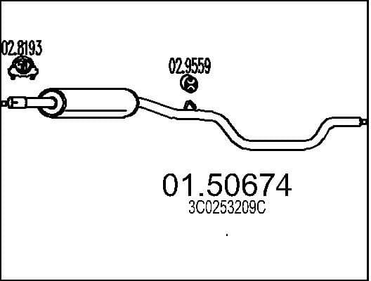 Centre Muffler 01.50674