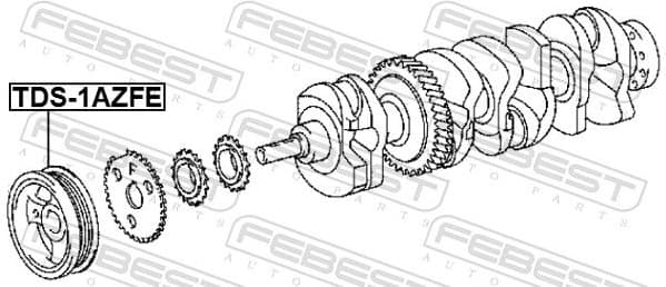 Belt Pulley, crankshaft TDS-1AZFE - image 2
