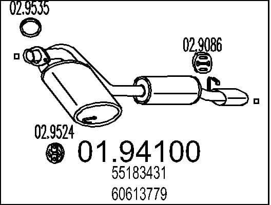 Rear Muffler 01.94100