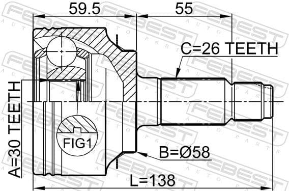 Joint Kit, drive shaft 0310-FD - image 2