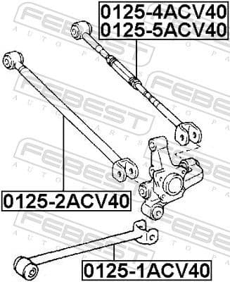 Control/Trailing Arm, wheel suspension 0125-5ACV40 - image 2