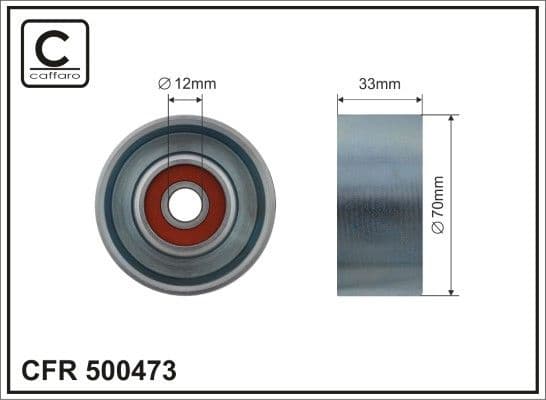Deflection/Guide Pulley, V-ribbed belt 500473