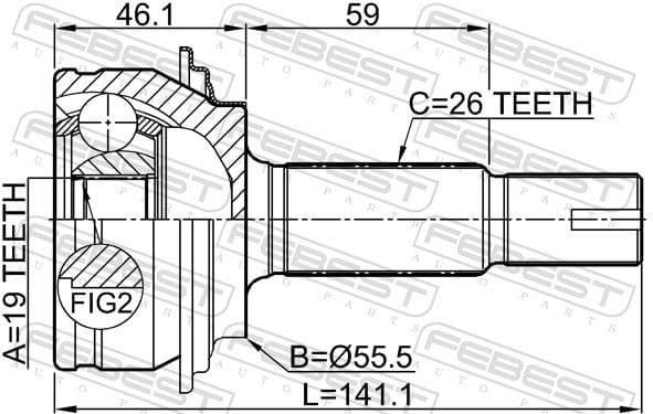 Joint Kit, drive shaft 0110-KSP90Z19 - image 2