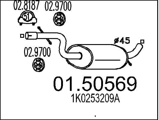 Centre Muffler 01.50569