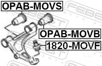 Mounting, control/trailing arm OPAB-MOVB - image 2