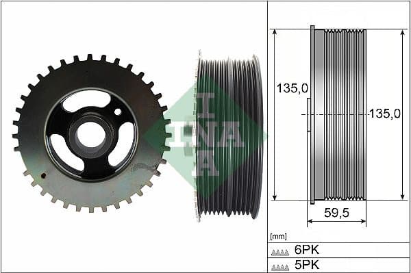 Belt Pulley, crankshaft 544 0152 10