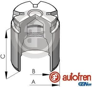 Piston, brake caliper D025116