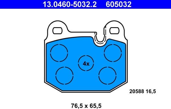 Brake Pad Set, disc brake 13.0460-5032.2