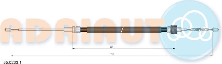 Cable Pull, parking brake 55.0233.1