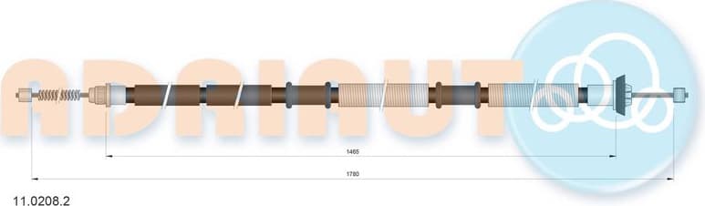 Cable Pull, parking brake 11.0208.2