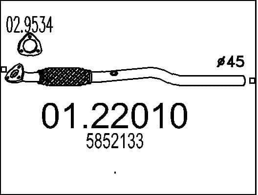 Exhaust Pipe 01.22010