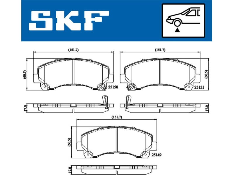 Brake Pad Set, disc brake VKBP80233A
