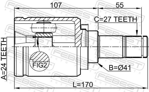 Joint Kit, drive shaft 0411-NA4RH - image 2