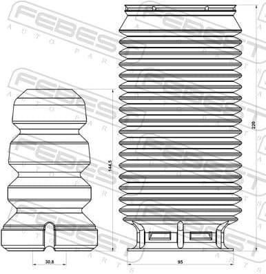 Dust Cover Kit, shock absorber OPSHB-MOVBF-KIT - image 2