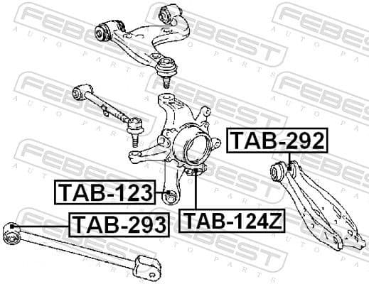 Mounting, control/trailing arm TAB-292 - image 2