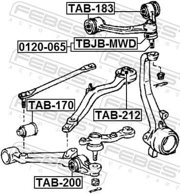 Mounting, control/trailing arm TAB-183 - image 2