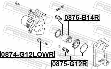 Guide Bolt, brake caliper 0874-G12LOWR - image 2