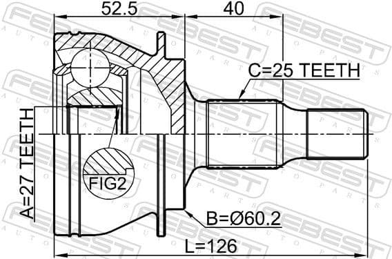 Joint Kit, drive shaft 1610-245 - image 2