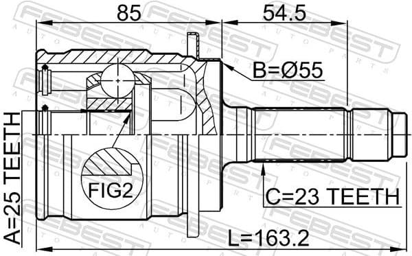 Joint Kit, drive shaft 0310-RD5R - image 2