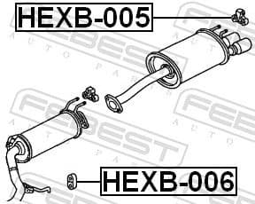 Mounting Kit, exhaust system HEXB-005 - image 2
