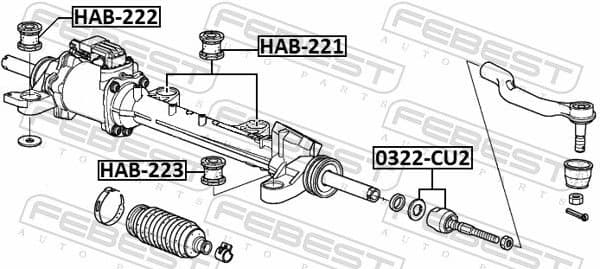 Mounting, steering gear HAB-221 - image 2