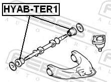 Mounting, control/trailing arm HYAB-TER1 - image 2