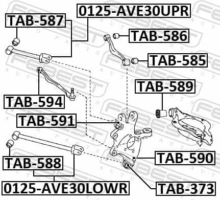 Control/Trailing Arm, wheel suspension 0125-AVE30LOWR - image 2