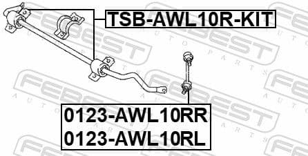Link/Coupling Rod, stabiliser bar 0123-AWL10RR - image 2