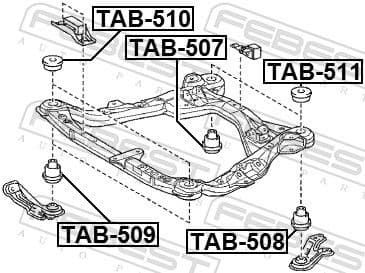 Mounting, support frame/subframe TAB-509 - image 2