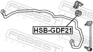 Mounting, stabiliser bar HSB-GDF21 - image 2