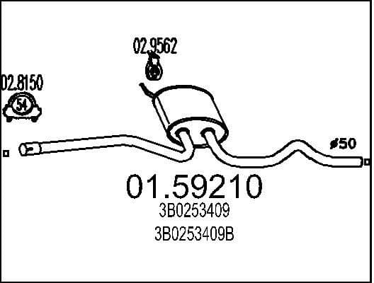 Centre Muffler 01.59210