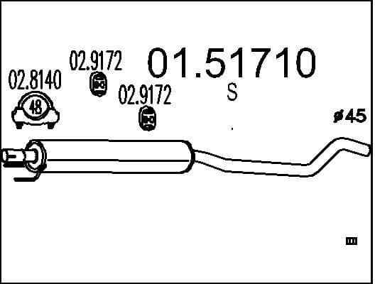 Centre Muffler 01.51710