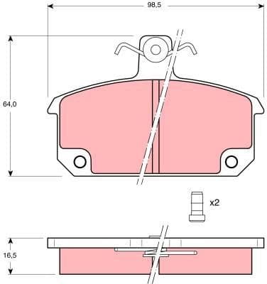 Brake Pad Set, disc brake GDB632 - image 2