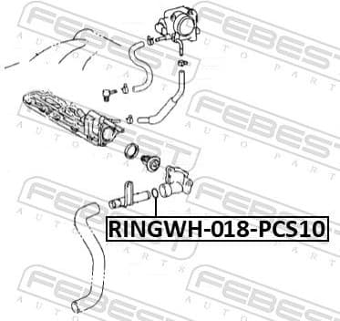 Gasket, coolant flange RINGWH-018-PCS10 - image 2