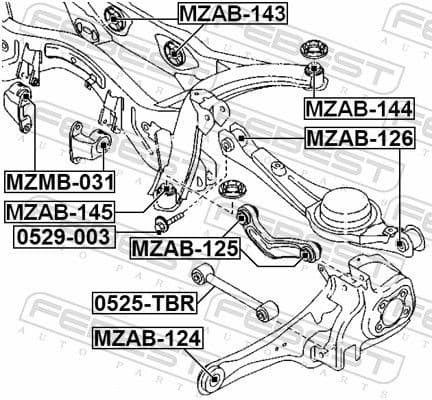 Mounting, control/trailing arm MZAB-125 - image 2