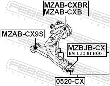 Mounting, control/trailing arm MZAB-CX9S - image 2