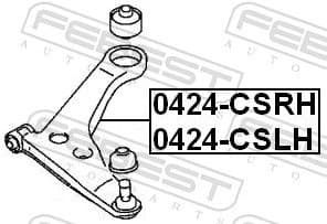 Control/Trailing Arm, wheel suspension 0424-CSLH - image 2