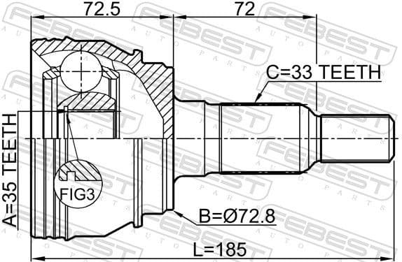 Joint Kit, drive shaft 3210-ESCIII - image 2