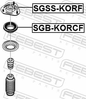 Rolling Bearing, suspension strut support mount SGB-KORCF - image 2